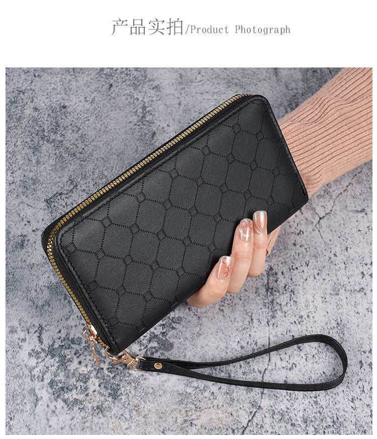 Factory New Wallet Korean Style Cute Long Coin Purse Large Capacity Women Multi Card Zipper Handheld Mobile Phone Bag for Women
