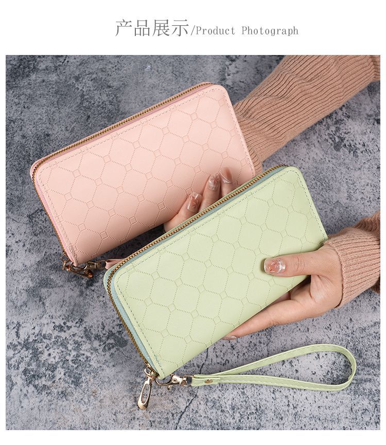 Factory New Wallet Korean Style Cute Long Coin Purse Large Capacity Women Multi Card Zipper Handheld Mobile Phone Bag for Women