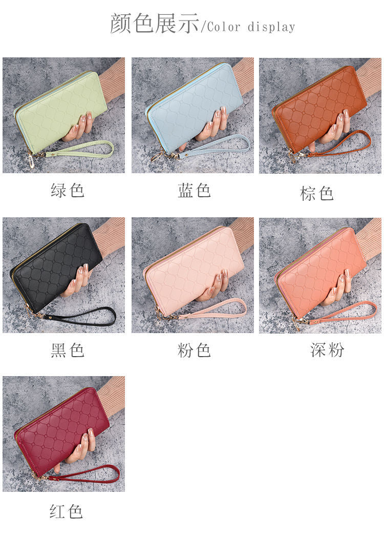 Factory New Wallet Korean Style Cute Long Coin Purse Large Capacity Women Multi Card Zipper Handheld Mobile Phone Bag for Women