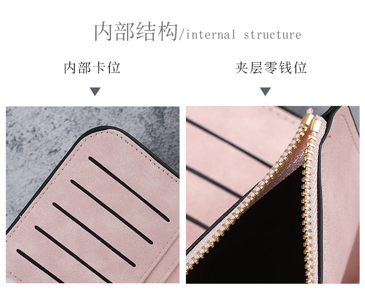 Cross-Border Hot Selling Long Buckle Women's Wallet Coin Purse Multi-Color Card Slot Mobile Phone Bag Clutch Bag Card Holder Wallet