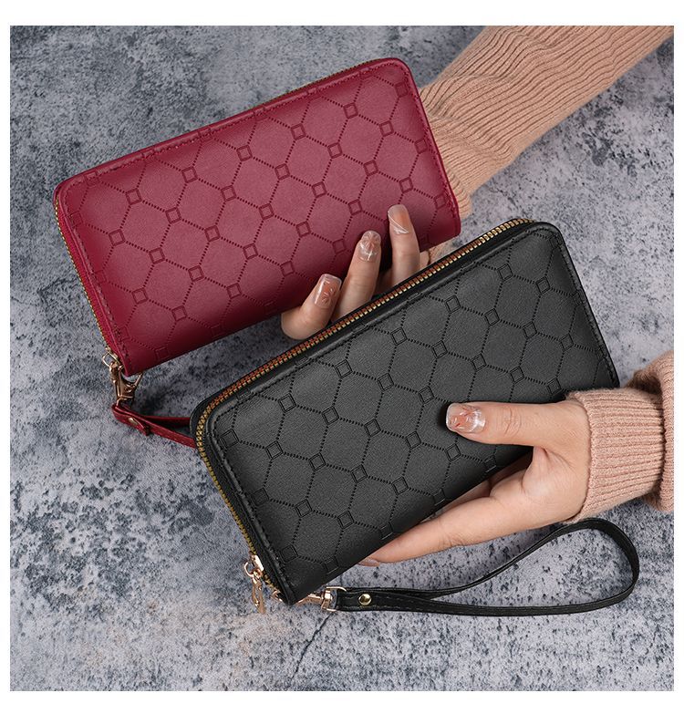 Factory New Wallet Korean Style Cute Long Coin Purse Large Capacity Women Multi Card Zipper Handheld Mobile Phone Bag for Women